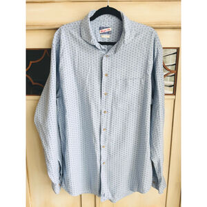 EUC JOHNNIE-O Hangin' Out Men's Chambray Blue Conrad Long Sleeve | Sz LT